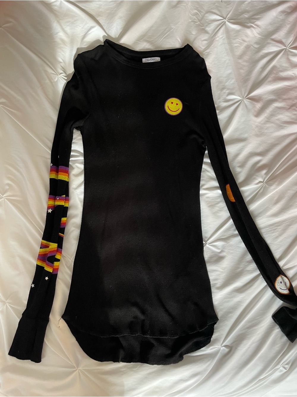 Black Lauren Moshi keep dreaming thermal long sleeve